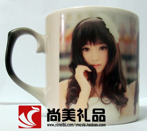 花把骨瓷变色杯